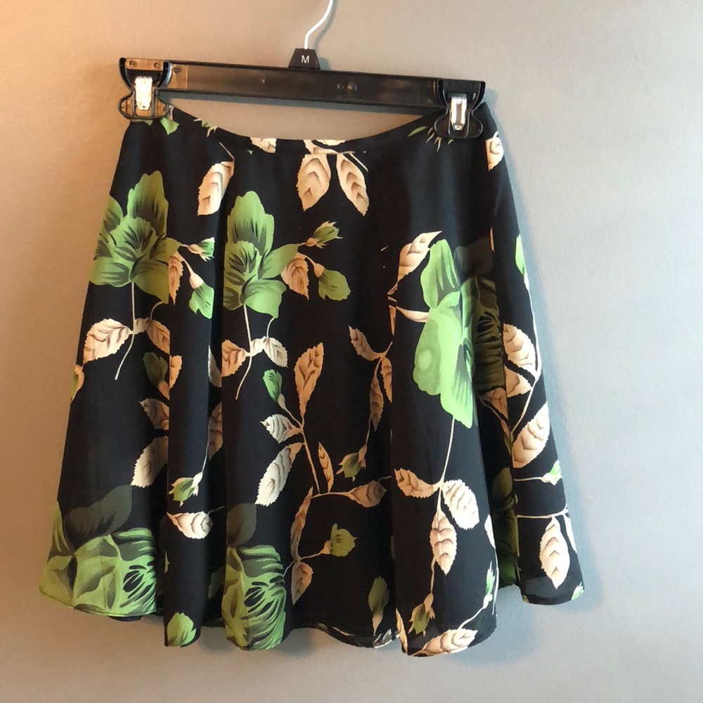 Green and Black Alfredo Vintage Mini Skirt